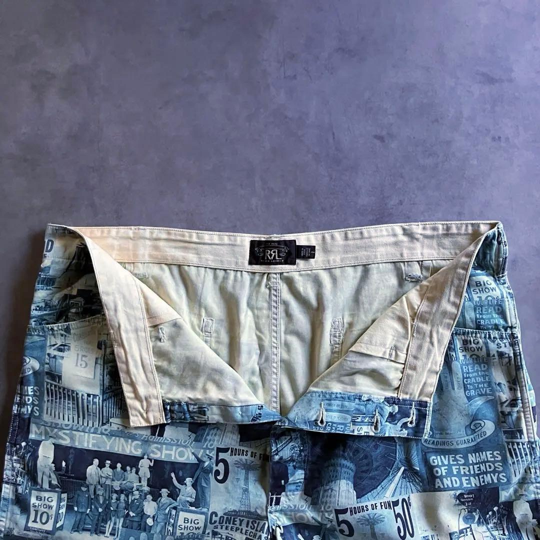 極美品 RRL 21ss フォト プリント ショーツ ハーフパンツ 40