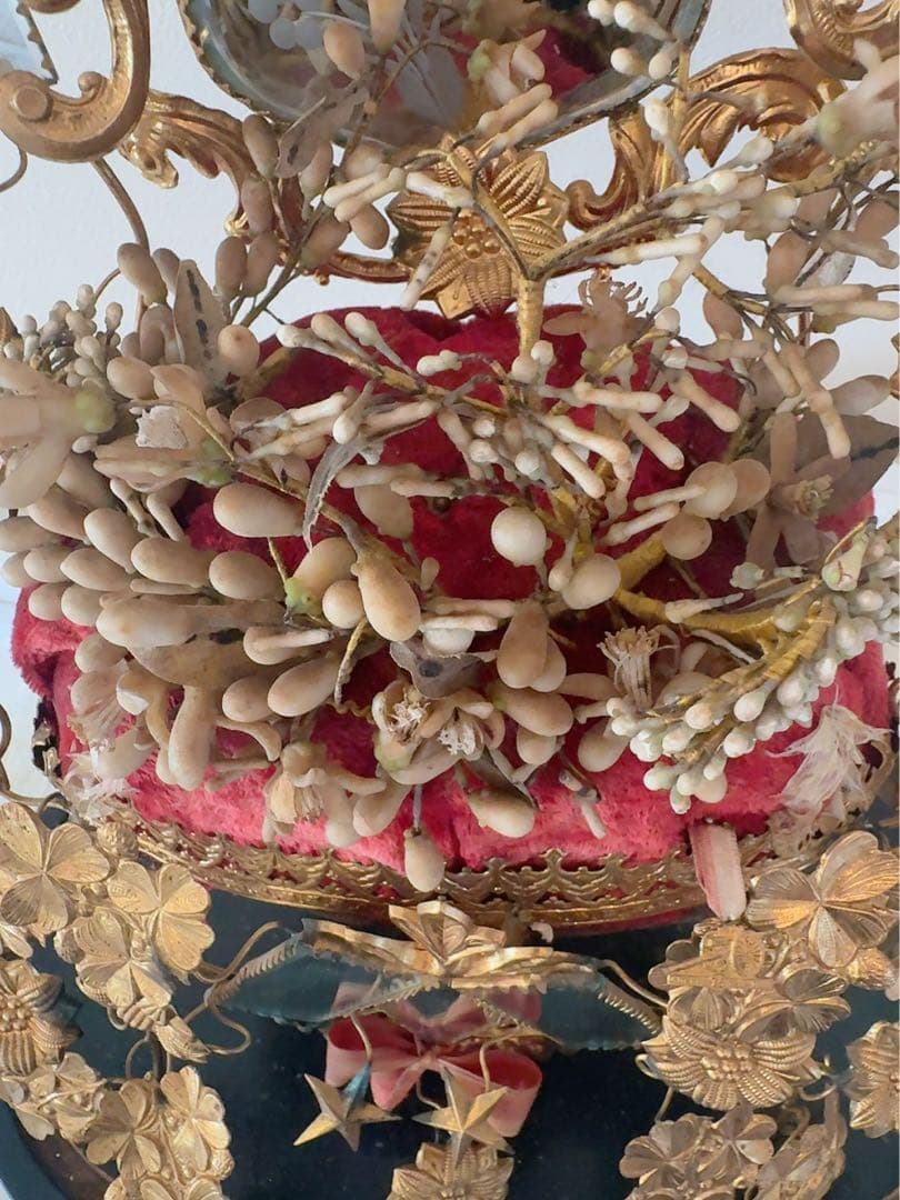 グローブドマリエ　ワックスフラワー　アンティークウエディングオブジェ