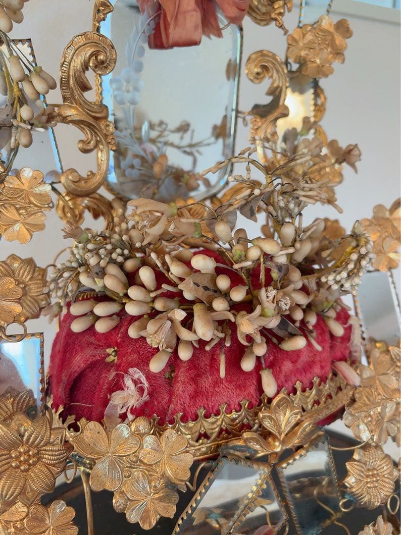 グローブドマリエ　ワックスフラワー　アンティークウエディングオブジェ