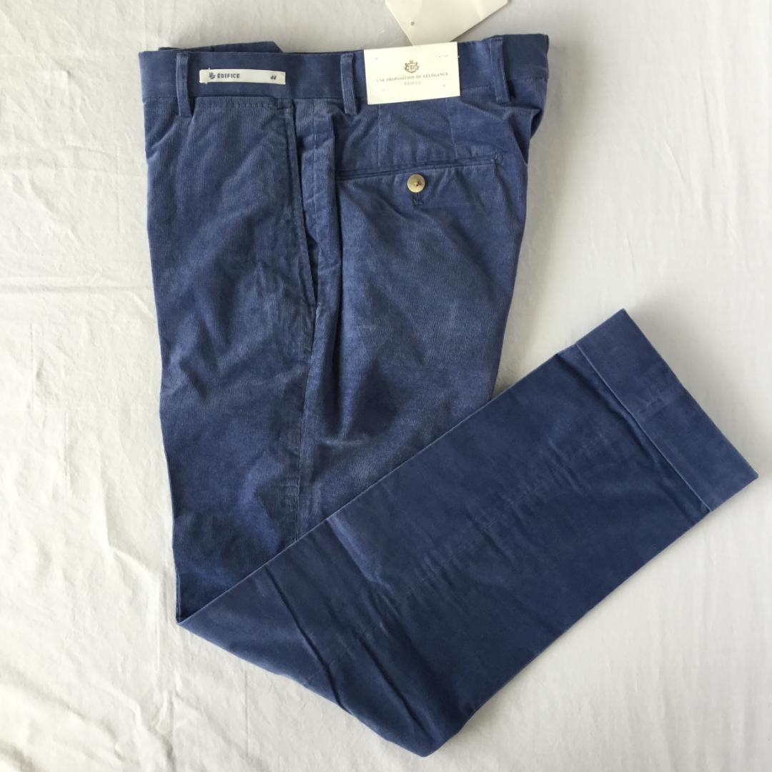 mana　未使用 秋冬 エディフィス コーデュロイパンツ　ブルー S