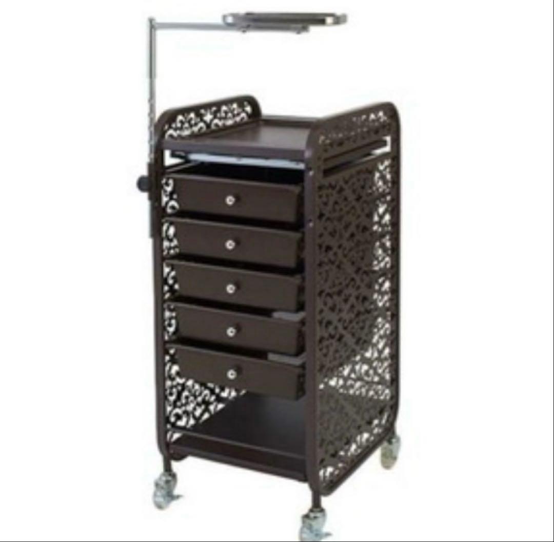 美品　アラベスクワゴン　ダークブラウン マツエク サロンワゴン