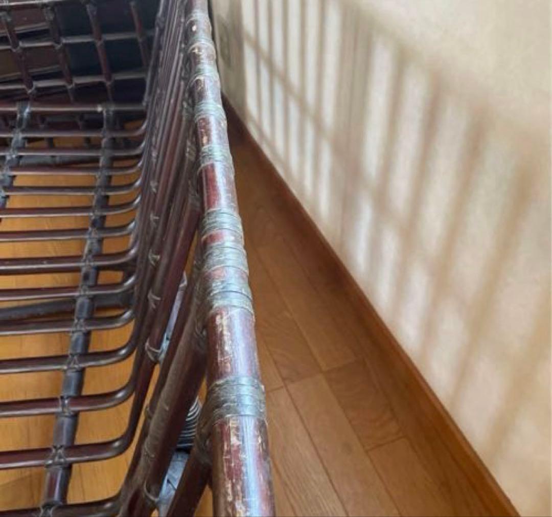 【ときや様】ヴィンテージラタン ヤマカワラタン 山川ラタン 籐 ラタンソファ