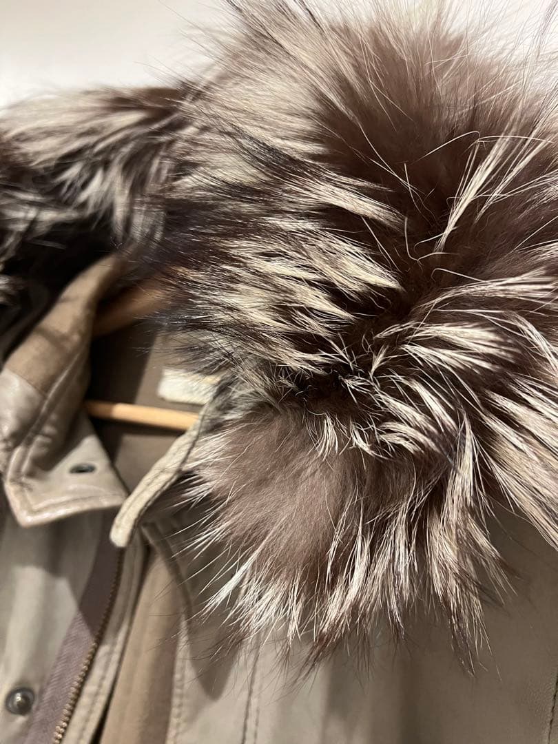 B2nd レザー　ファー付き　モッズコート　アウター