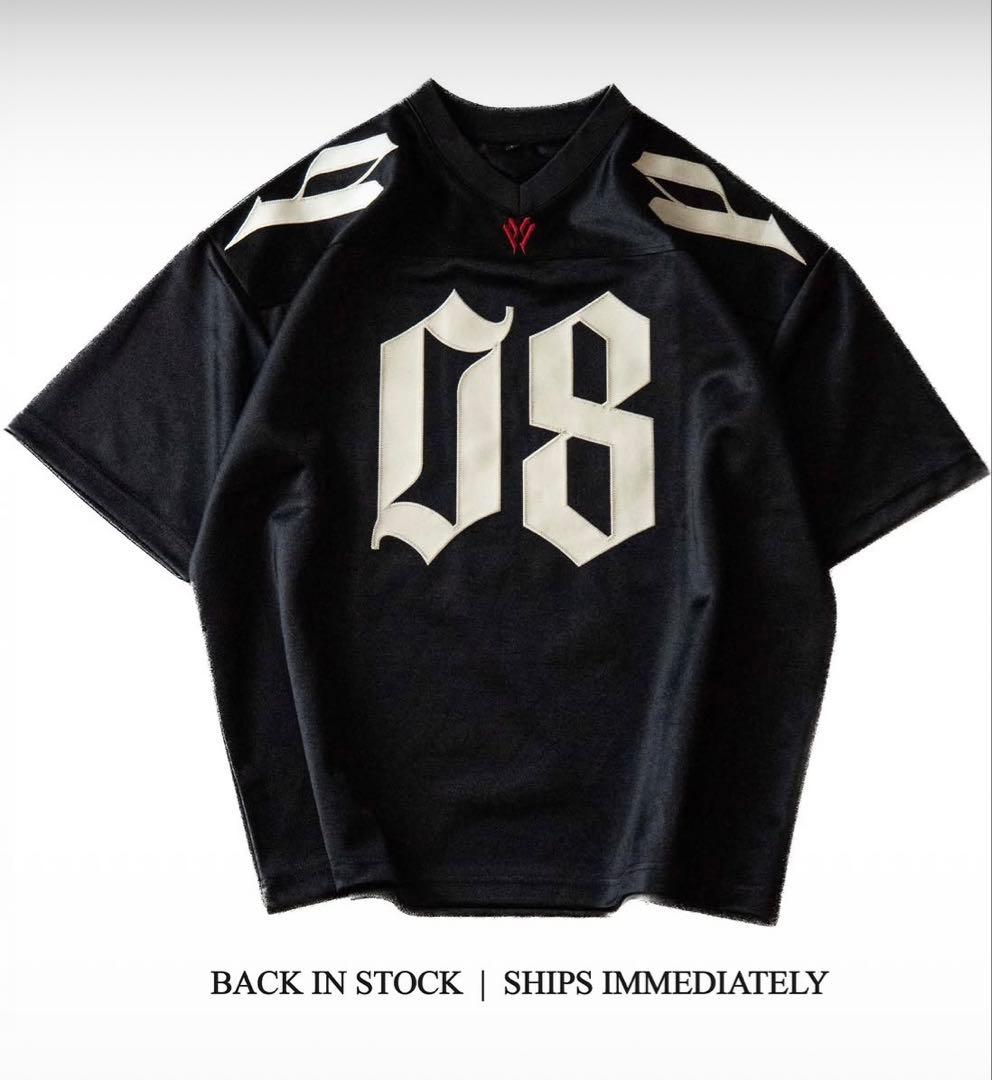 アメリカンフットボールシャツ 08 黒