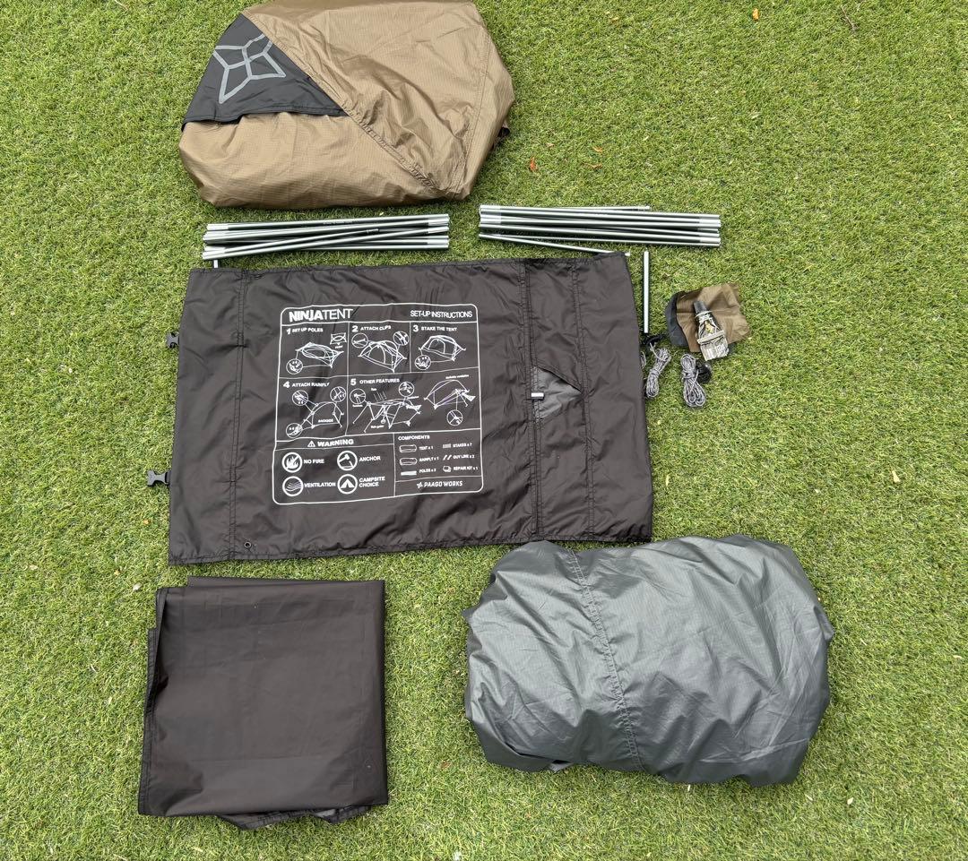 PAAGO WORKS NINJA TENT ダークベージュ　ニンジャテント