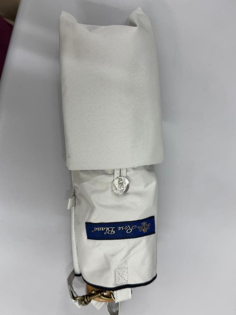 芦屋ロサブラン　ライトベージュ(ブラック) 三段折　折りたたみ日傘