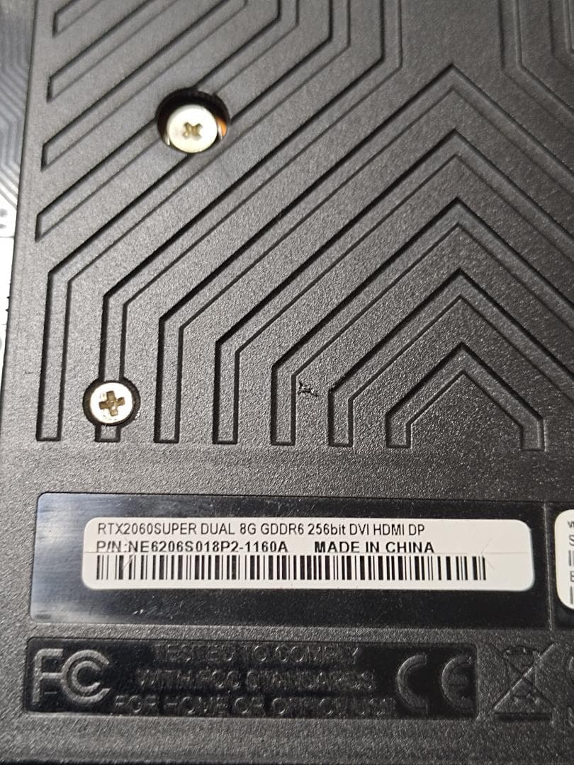 グラフィックボード Palit RTX2060SUPER VRAM8GB 中古