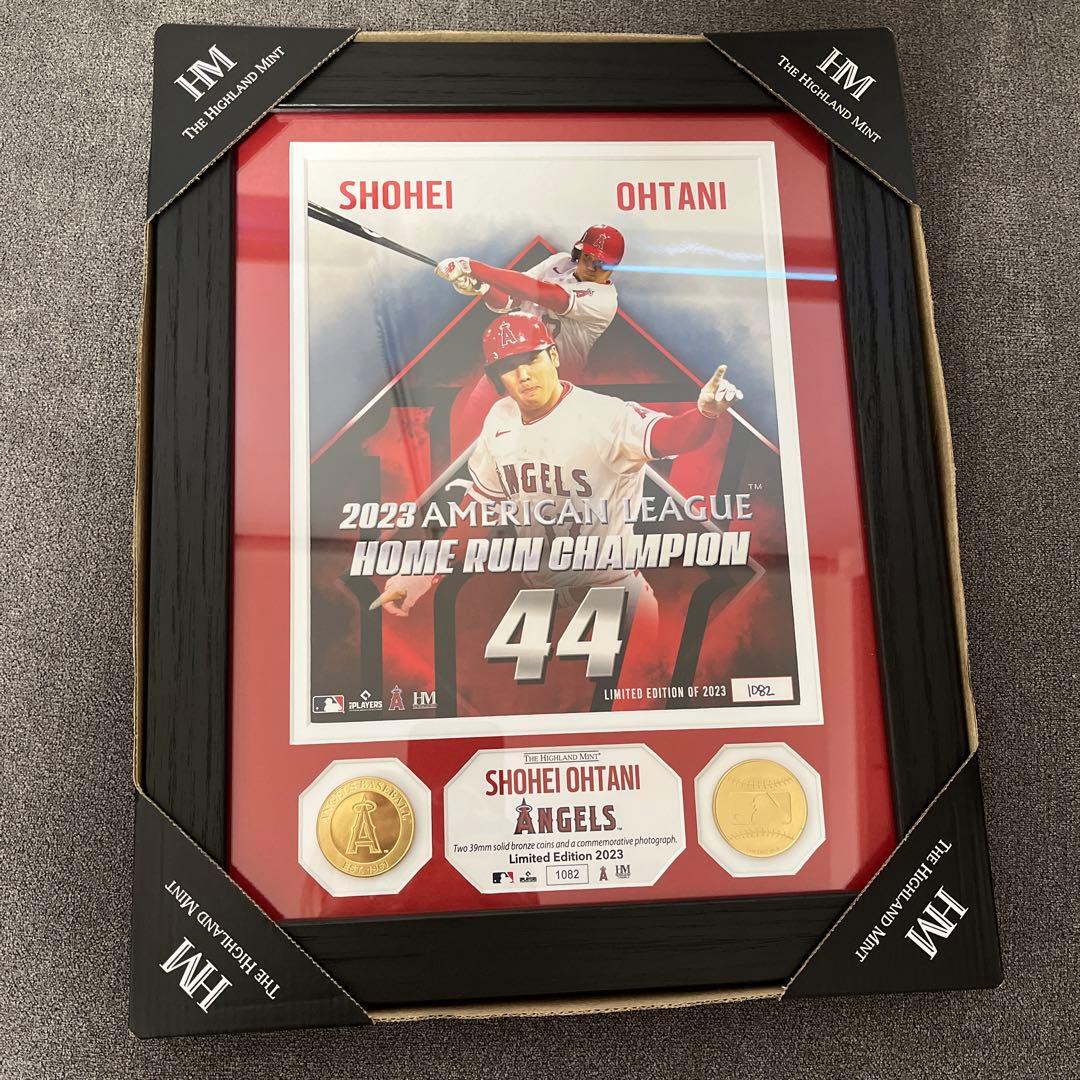 エンゼルス 大谷翔平2023 ALホームラン王獲得記念ダブルフォトミント