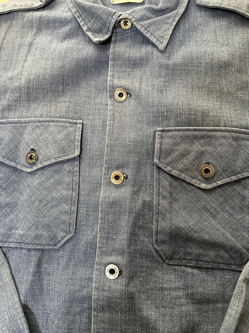 60sハンドメイドデニムジャケッCHARLES HUMMEフランスボタンUSA製