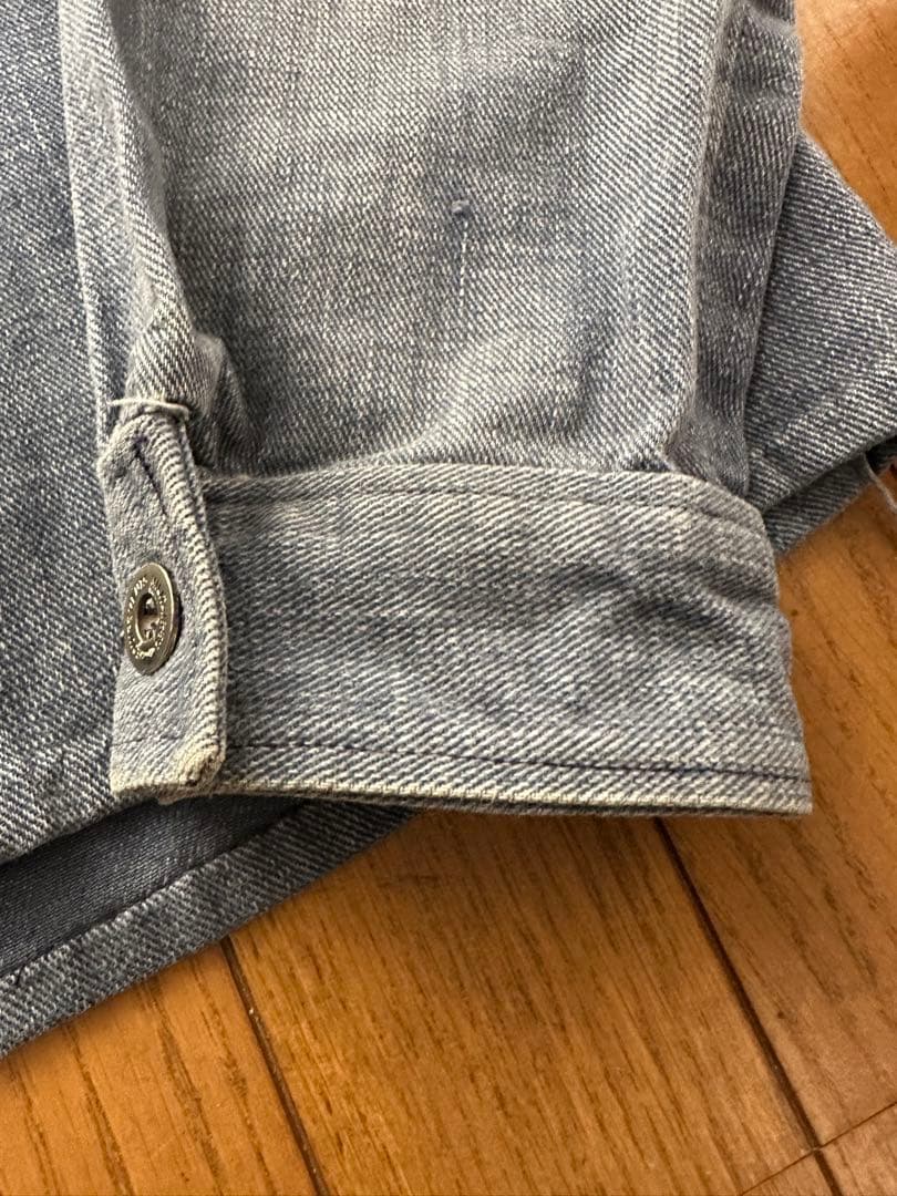 60sハンドメイドデニムジャケッCHARLES HUMMEフランスボタンUSA製