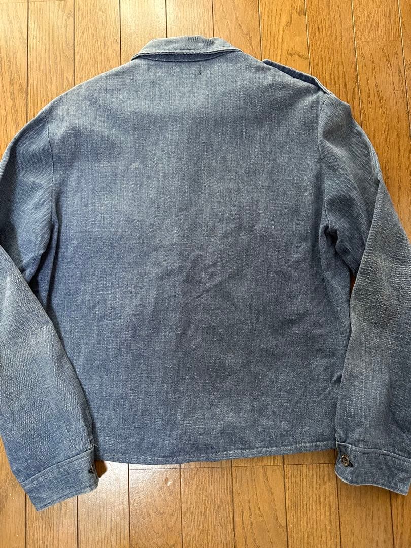 60sハンドメイドデニムジャケッCHARLES HUMMEフランスボタンUSA製