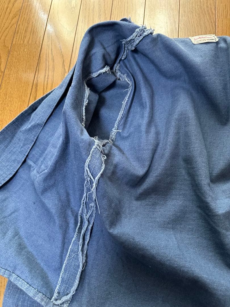 60sハンドメイドデニムジャケッCHARLES HUMMEフランスボタンUSA製