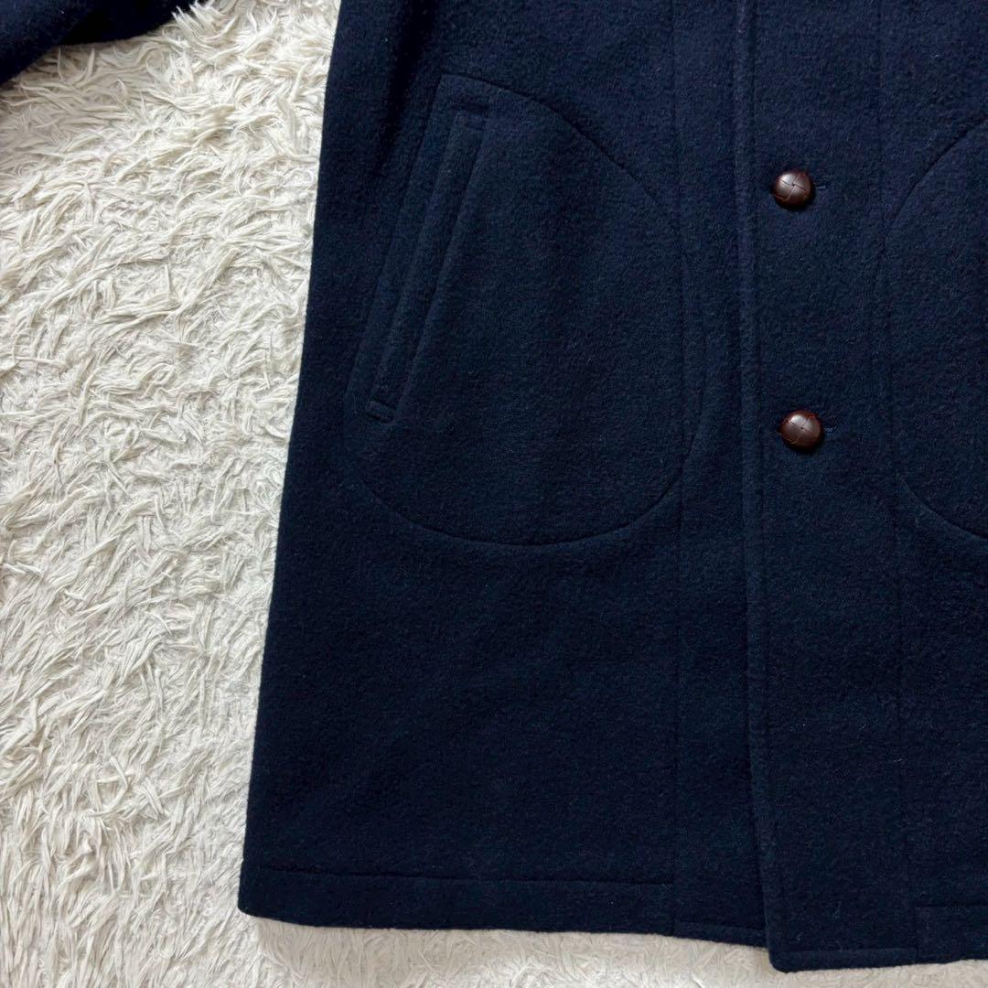 希少2XL　ダントン　ウールモッサコート　ロング丈　44　くるみボタン