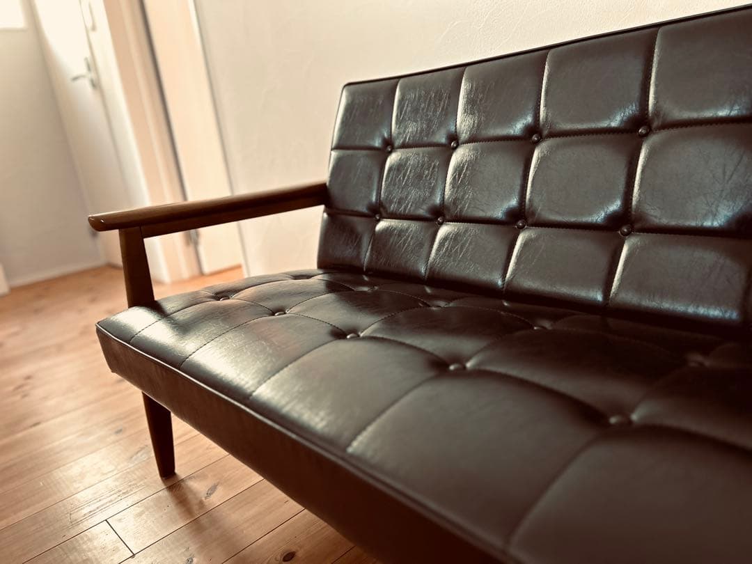 【送料込】カリモク60　Kチェア ツーシーター　ブラック