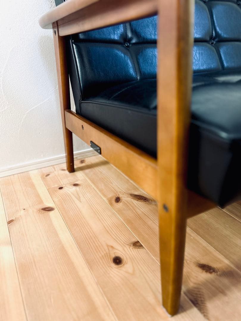 【送料込】カリモク60　Kチェア ツーシーター　ブラック