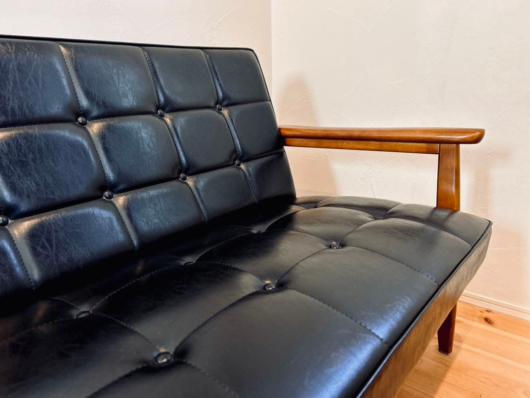 【送料込】カリモク60　Kチェア ツーシーター　ブラック