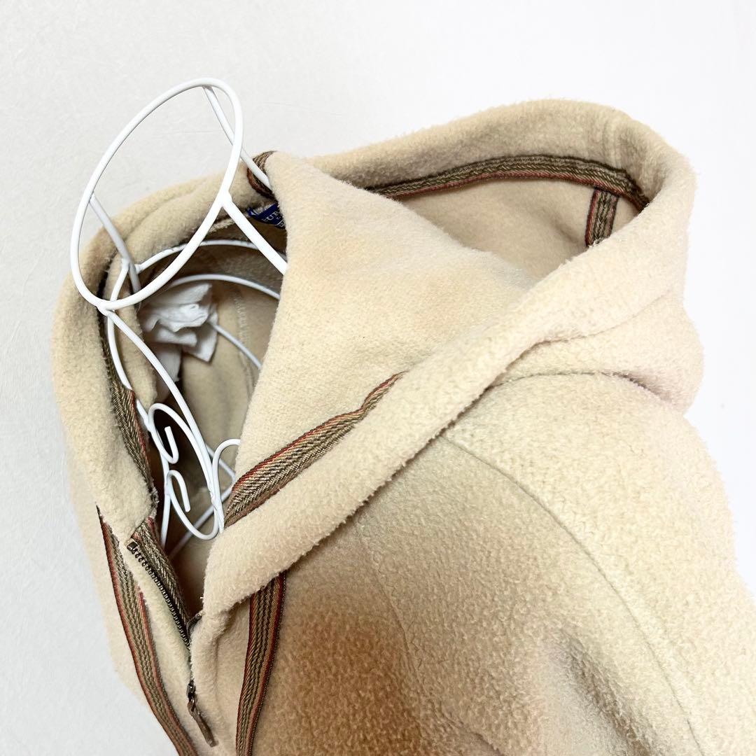 美品 バーバリー ブルーレーベル パーカー ジップアップ ジャケット フード付き