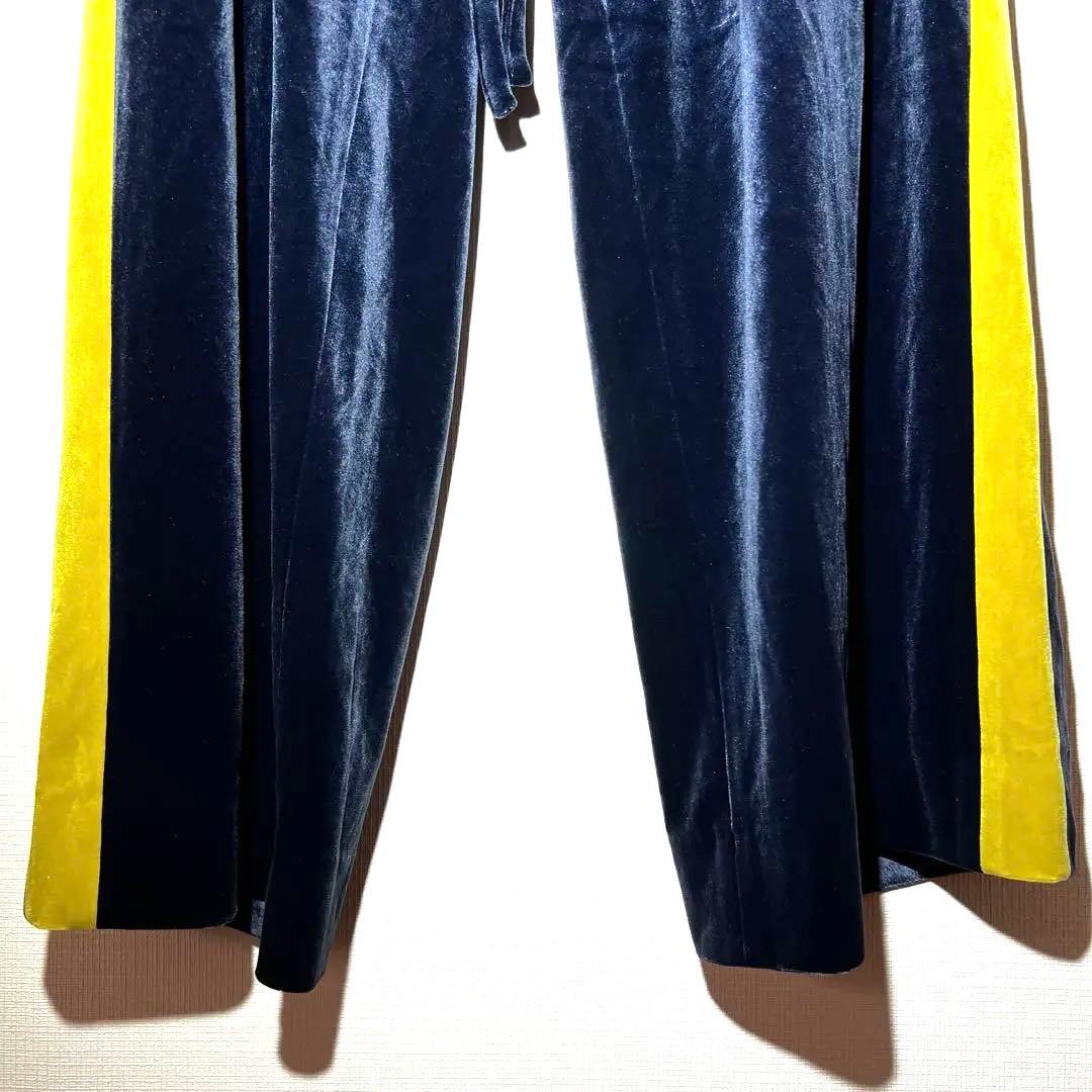 新品タグ付きベロアパンツ　ネイビー 36 BEAUTY&YOUTH