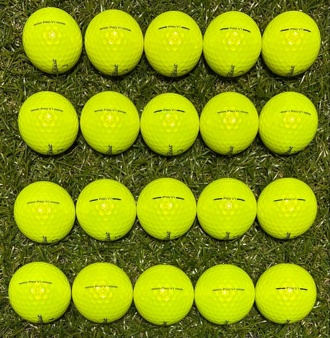 498★Sランク★タイトリスト ProV1 ロストボール イエロー　20球