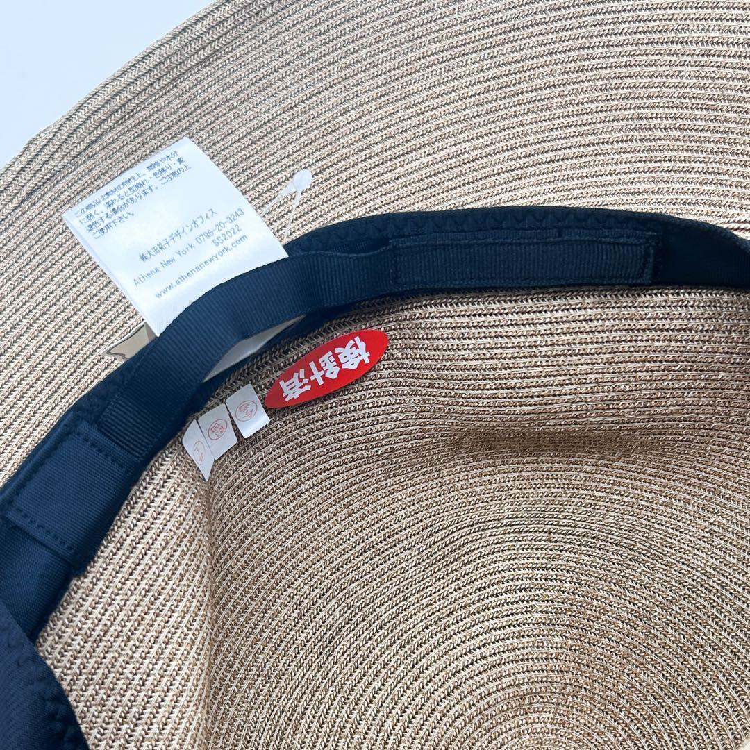 ✨新品タグ付✨Athena 麦わら帽子 保存袋付