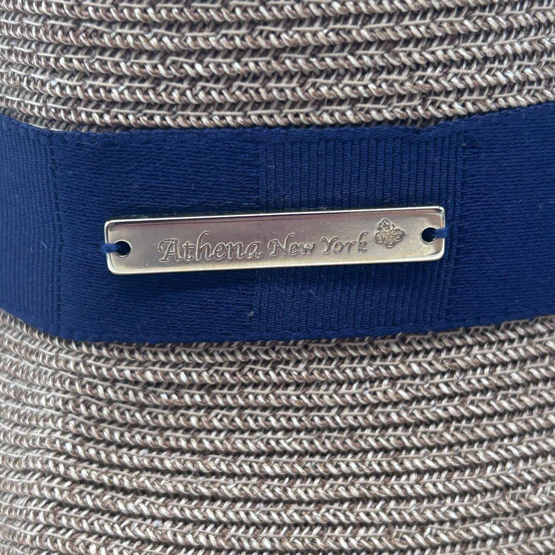 ✨新品タグ付✨Athena 麦わら帽子 保存袋付