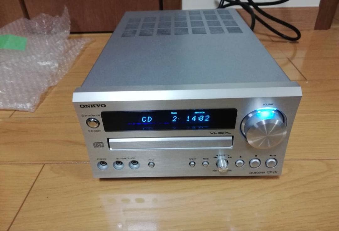ONKYO CDプレーヤー シルバー CR-D1ミニコンポ