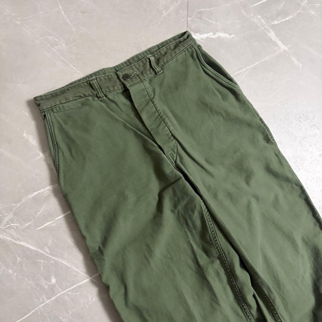 実物　50s USMC P58 ユーティリティ ベイカーパンツ コットンサテン