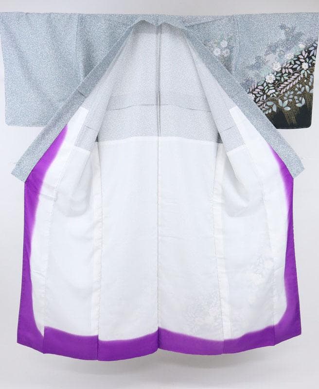 えぐっち　洗える♪訪問着＊胴抜き 着物 たたき染め 辻が花柄 12HH8