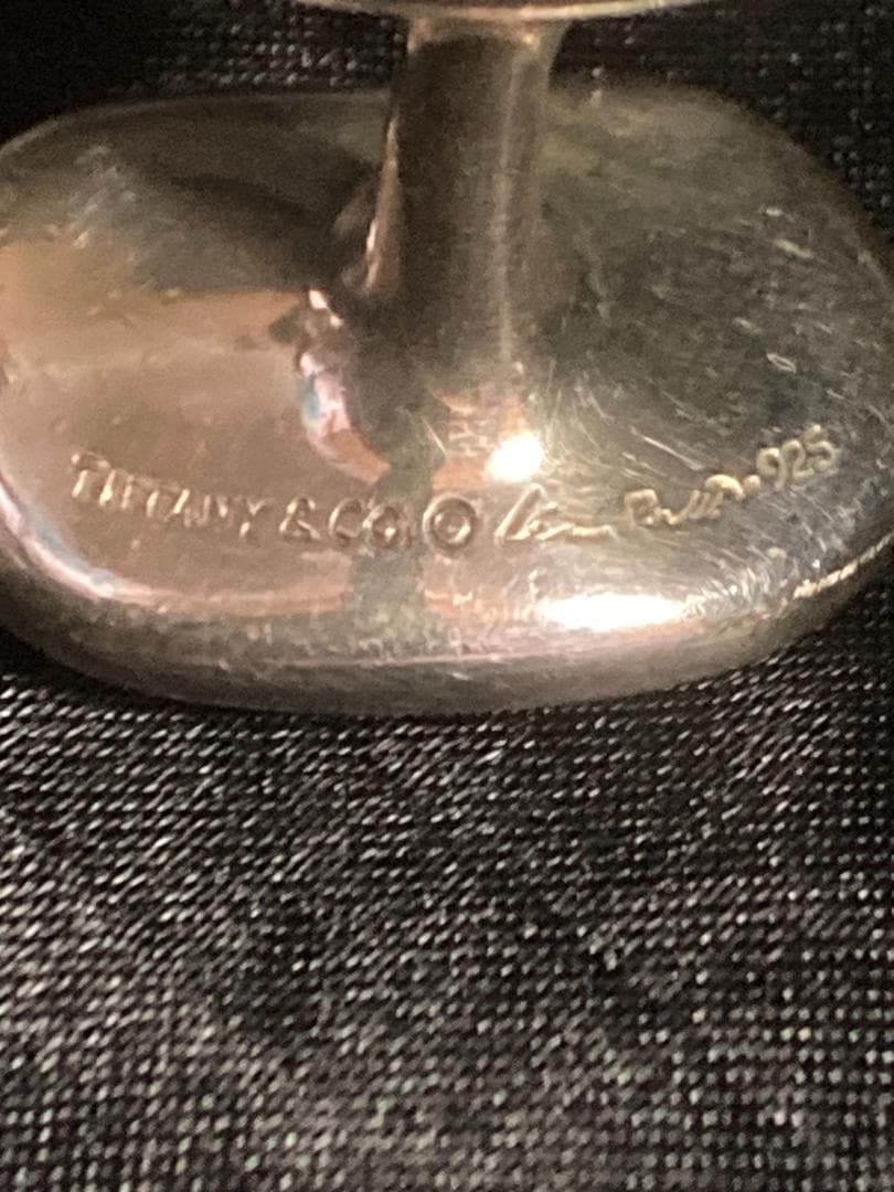 美品 ティファニー ビーンズ カフス　エルサペレッティ ラージ シルバー925