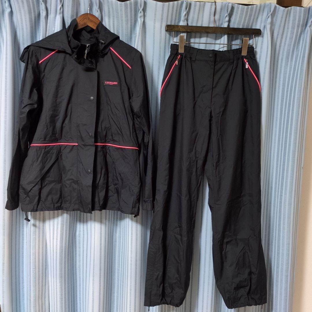 レオナールスポーツ　レインコート 上下　ブラック　M〜Ｌの方に