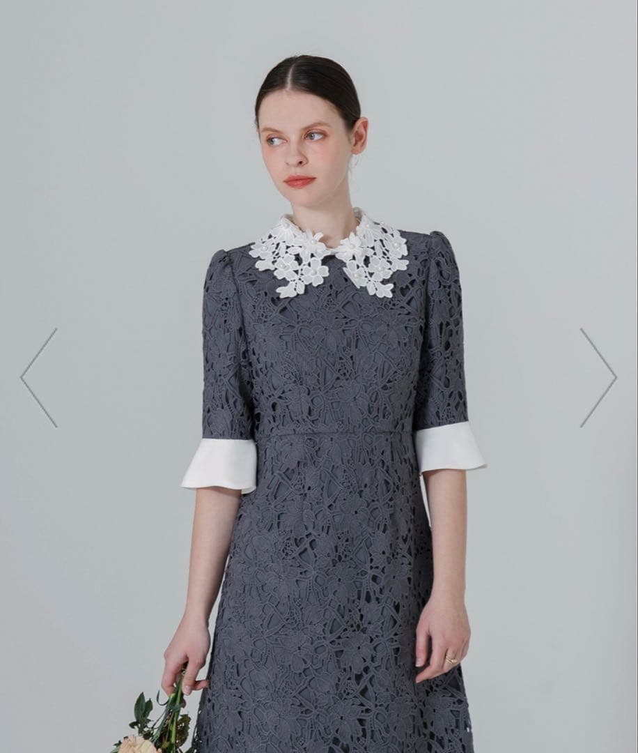 Leja LEJA 花柄レースカラー Mサイズ