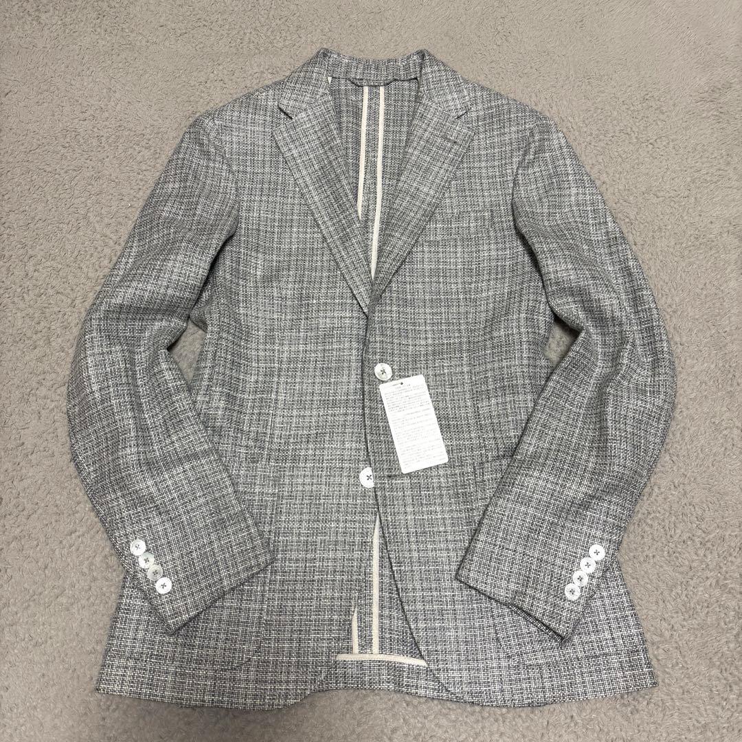 ErmenegildoZegna ジャケット　グレー　現行タグ　黒タグ　美品