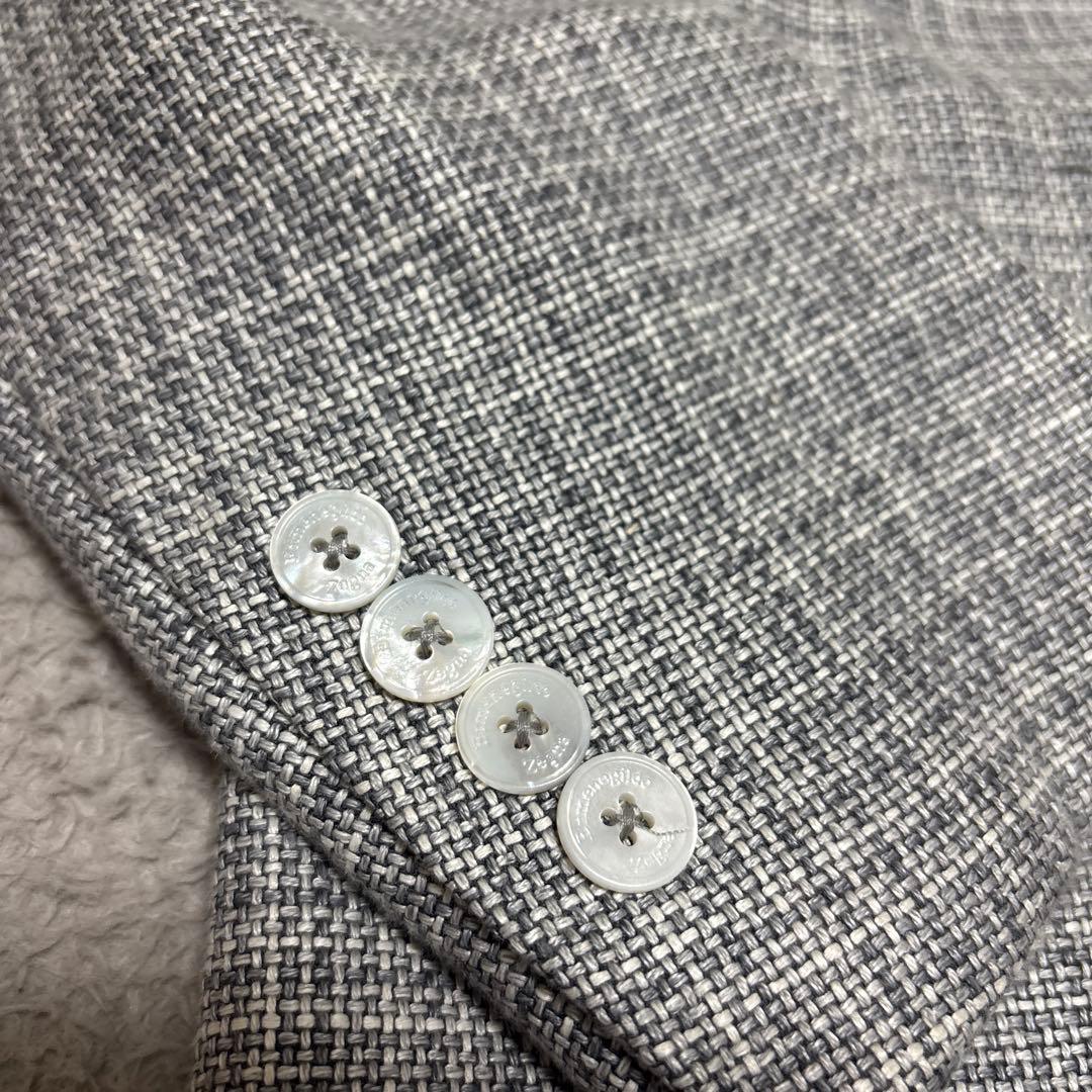 ErmenegildoZegna ジャケット　グレー　現行タグ　黒タグ　美品