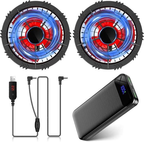 空調作業服用 ファンバッテリーセット【12V高出力＆30000mAh大容量】