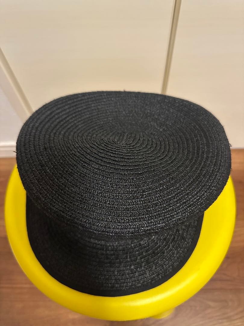 HIAND チュールリボン付きキャスケット　ブラック