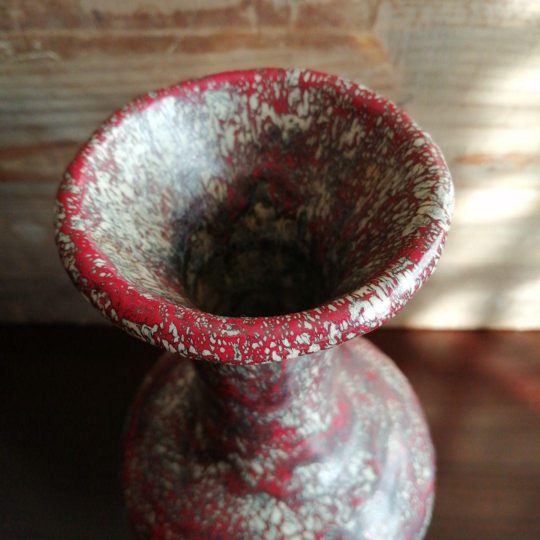 箕面焼　松田箕山　花瓶　24cm