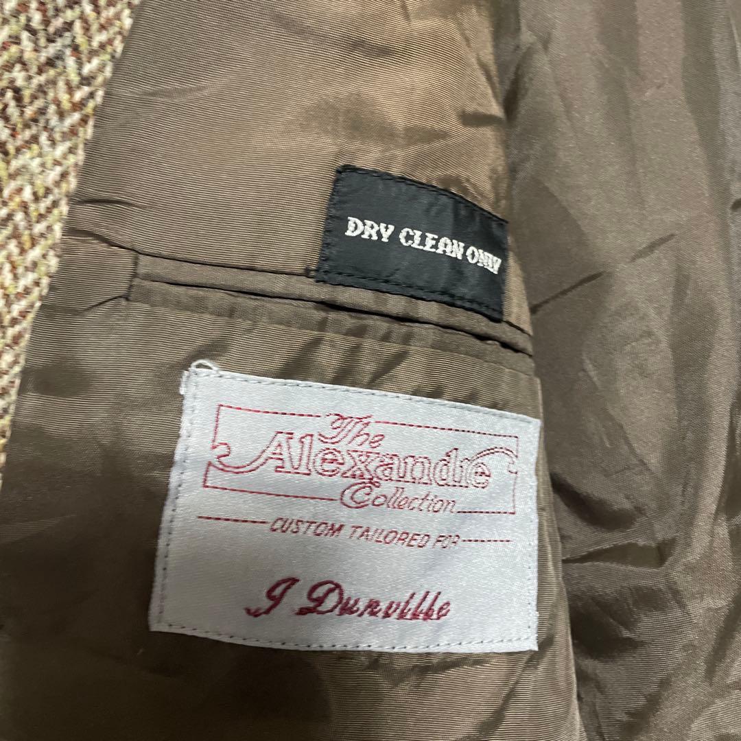 英国製【ハリスツイード】ヘリンボーンウール ハンティングジャケット トラッド古着