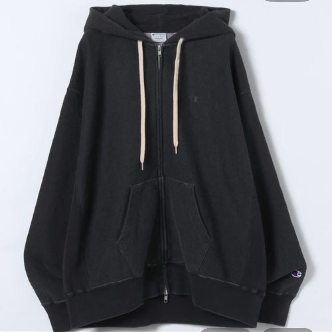 【Champion別注】インディゴブラック　ZIPパーカー