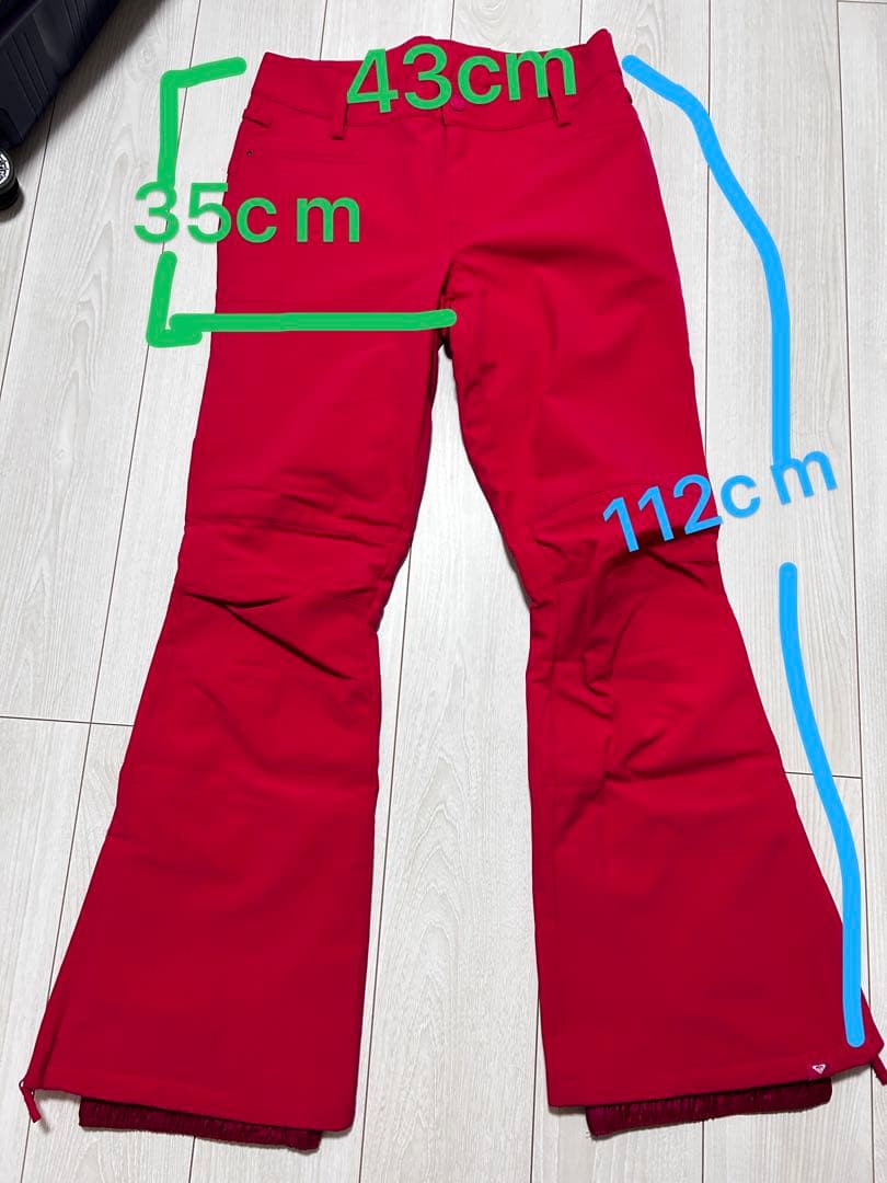 新品未使用　ROXY スノボウェアスキー　パンツ　レッドピンク　レディース　XL