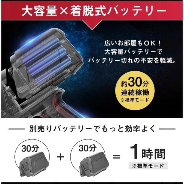 強力サイクロン掃除機 23000pa 充電式