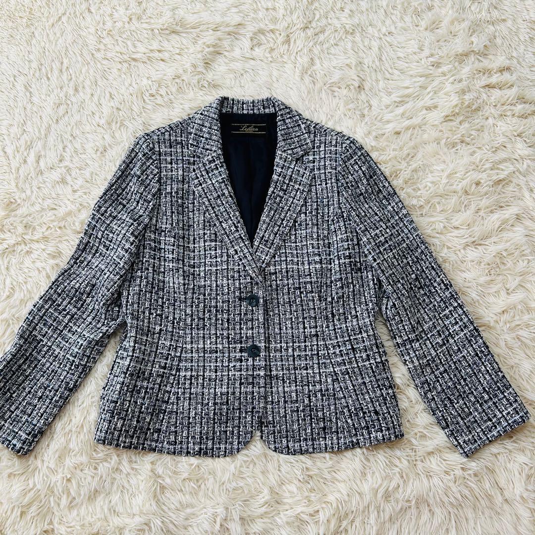 kou様 Leilian レリアン テーラードジャケット ラメツイード 仏製生地