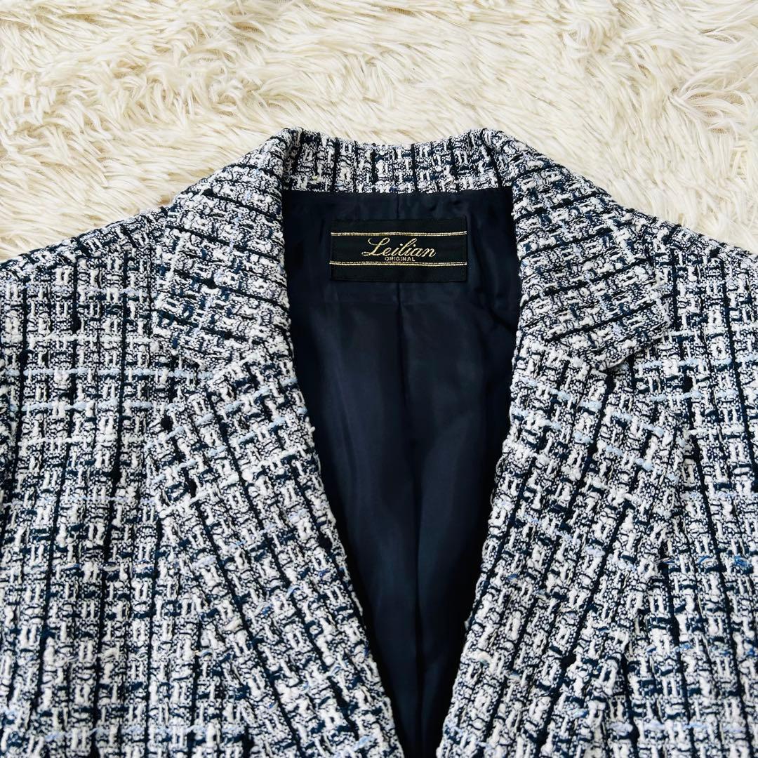 kou様 Leilian レリアン テーラードジャケット ラメツイード 仏製生地