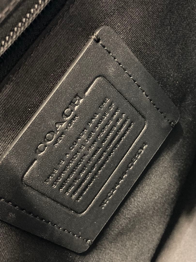 ✨良品✨COACH ブラックレザー ショルダーバッグ※訳あり★