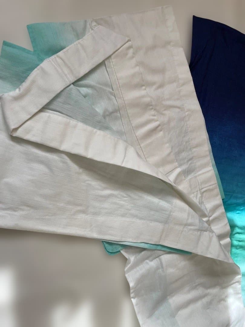 hazama グラデーション浴衣（白から青）