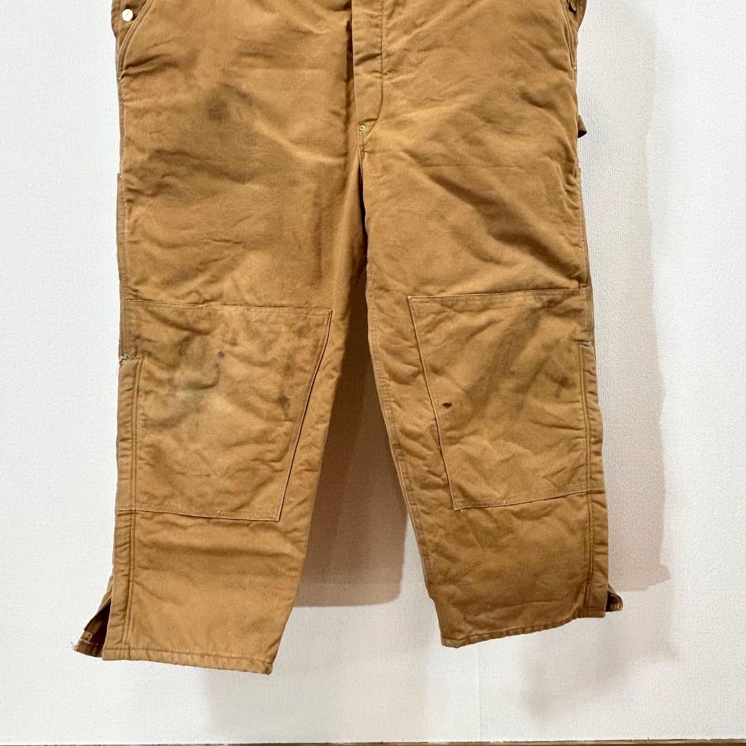 カーハートオーバーオールダブルニーC943ペインターパンツw56極太アメリカ古着