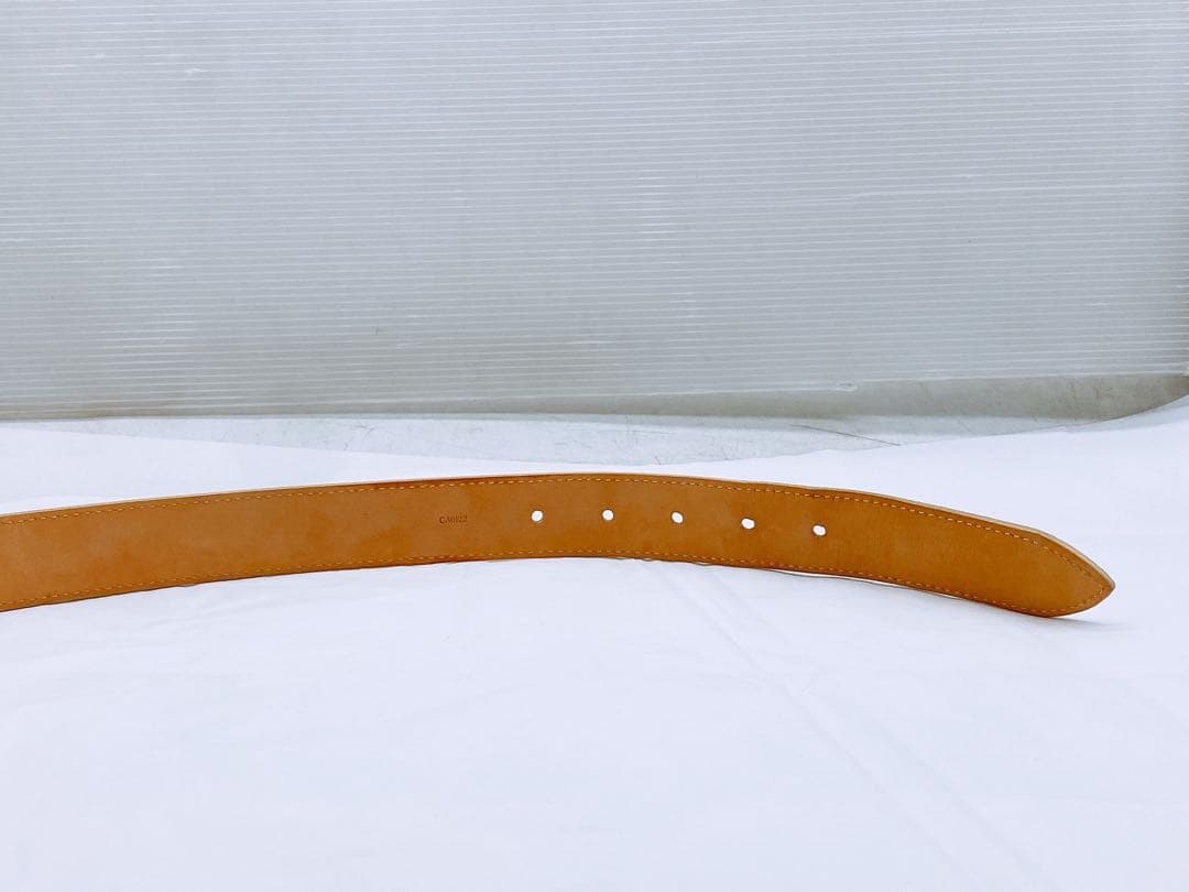 ヴィトン ベルト ダミエ アズール 95/38 白 M9730 サンチュール ①