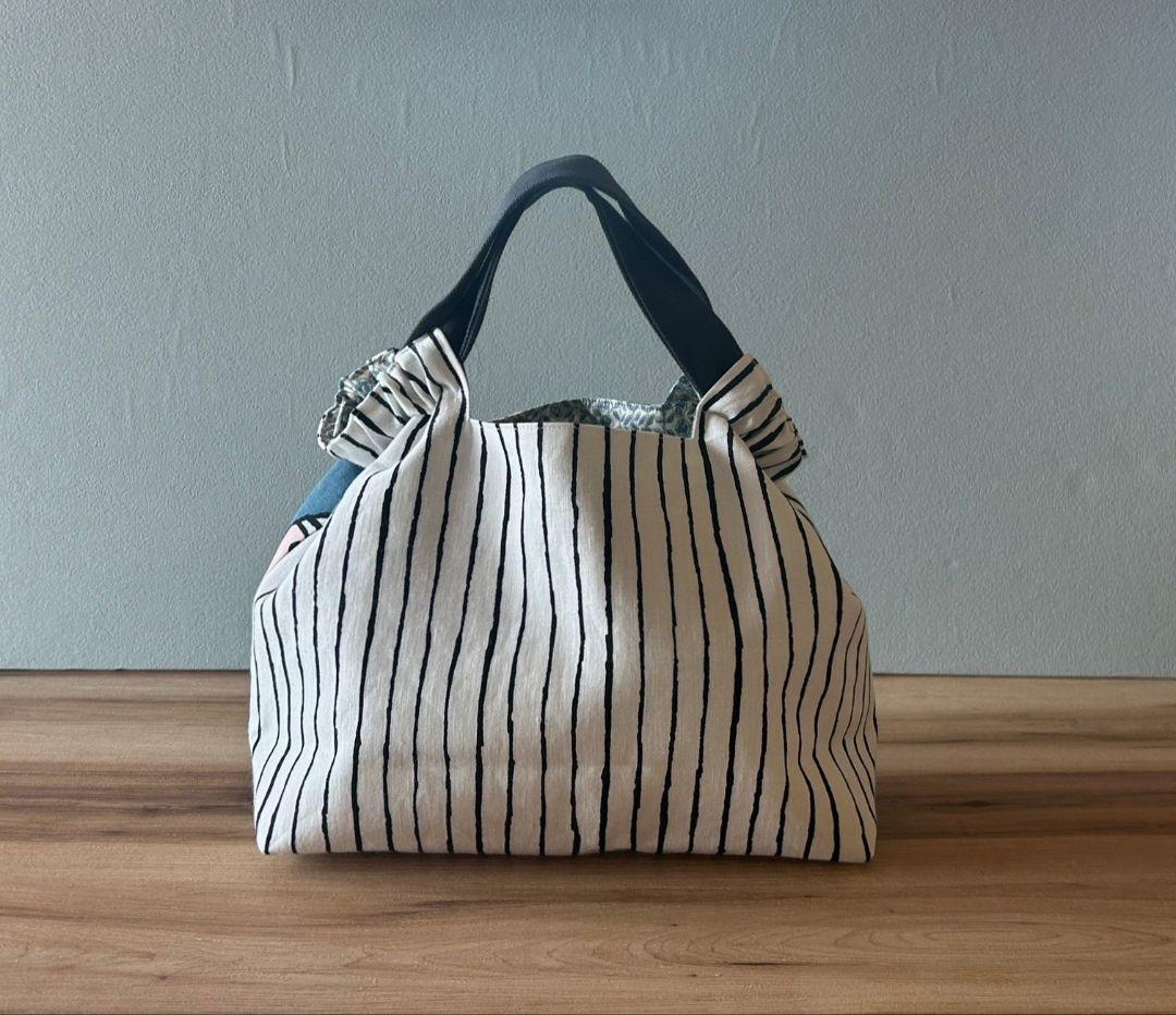 【ボッチャン様オーダー】ミナペルホネンハンドメイドシャーリングバッグ