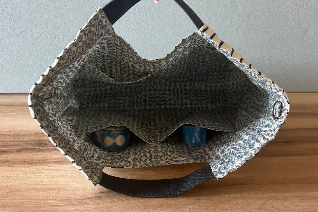 【ボッチャン様オーダー】ミナペルホネンハンドメイドシャーリングバッグ