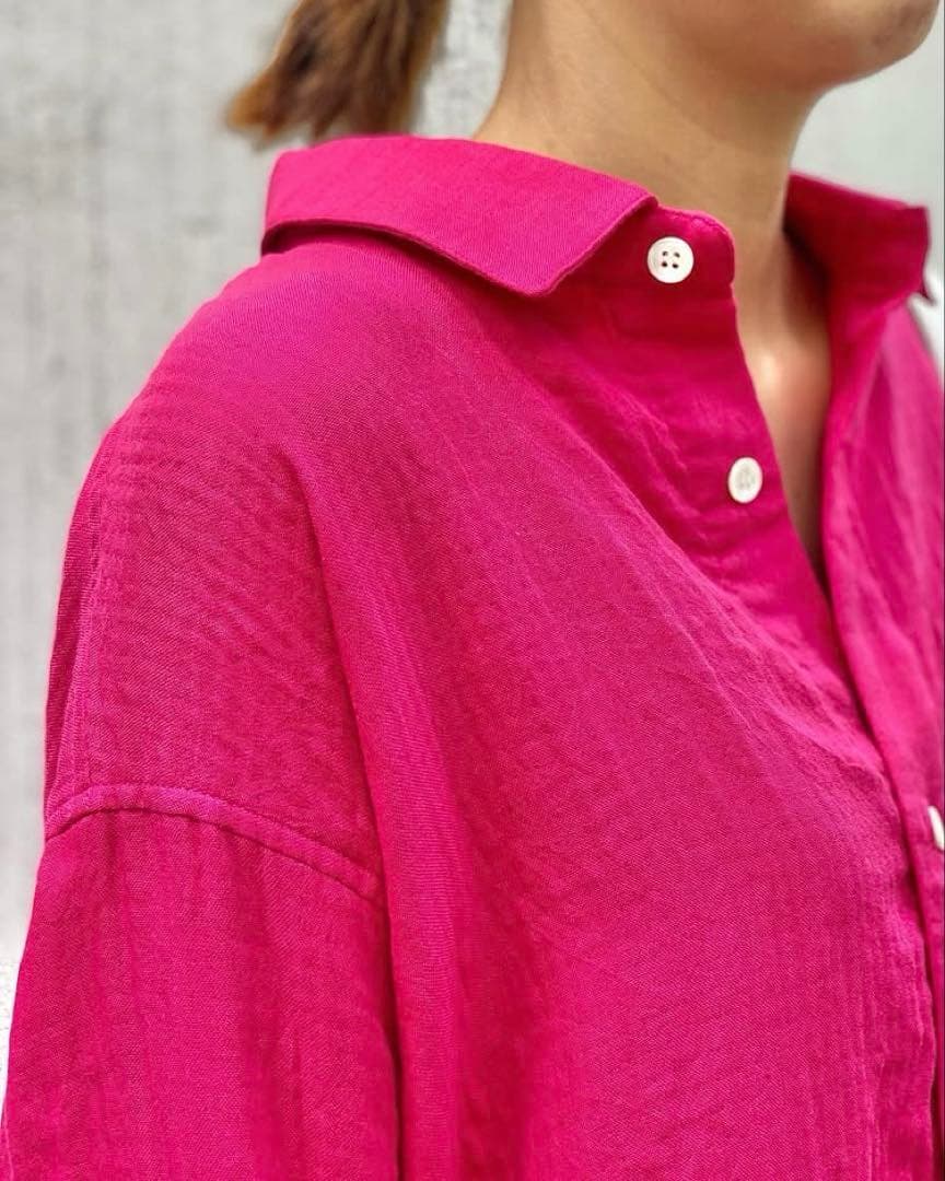 【美品】plantation マシュマロガーゼブラウス