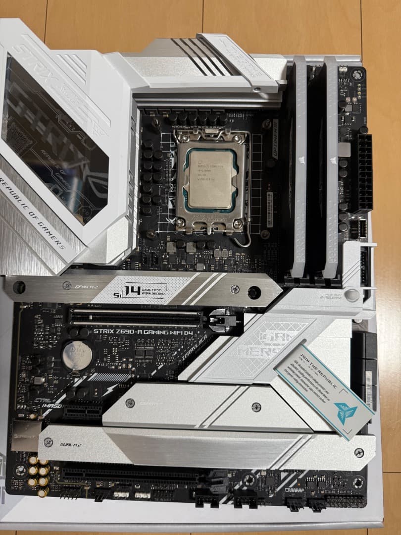 Intel 12900k z690 rog strix d4 32GBセット